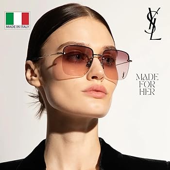 Amazon.com: SAINT LAURENT SL 312 M Square Shape Sunglasses With